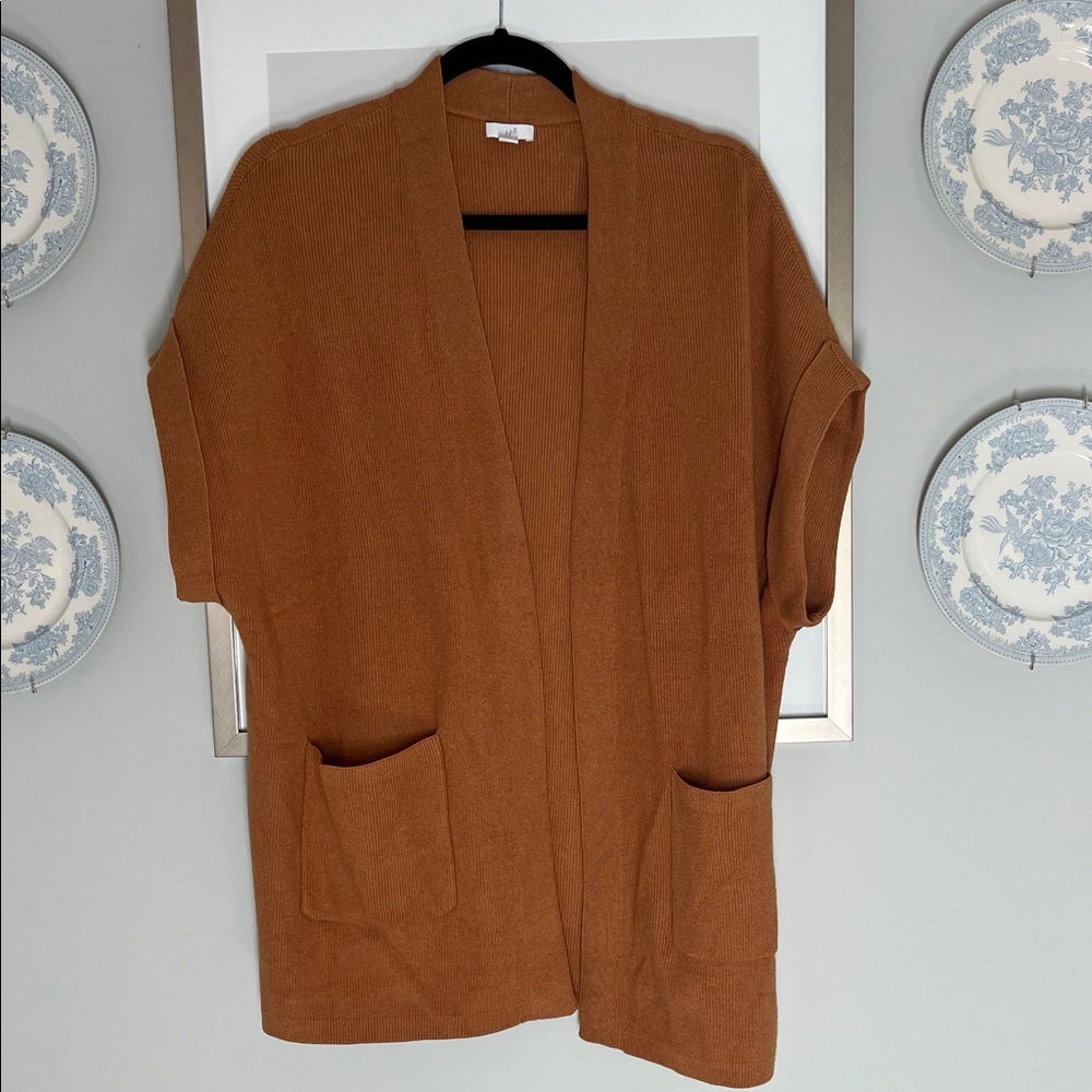 J. Jill Women's Brown Open-Front Sweater